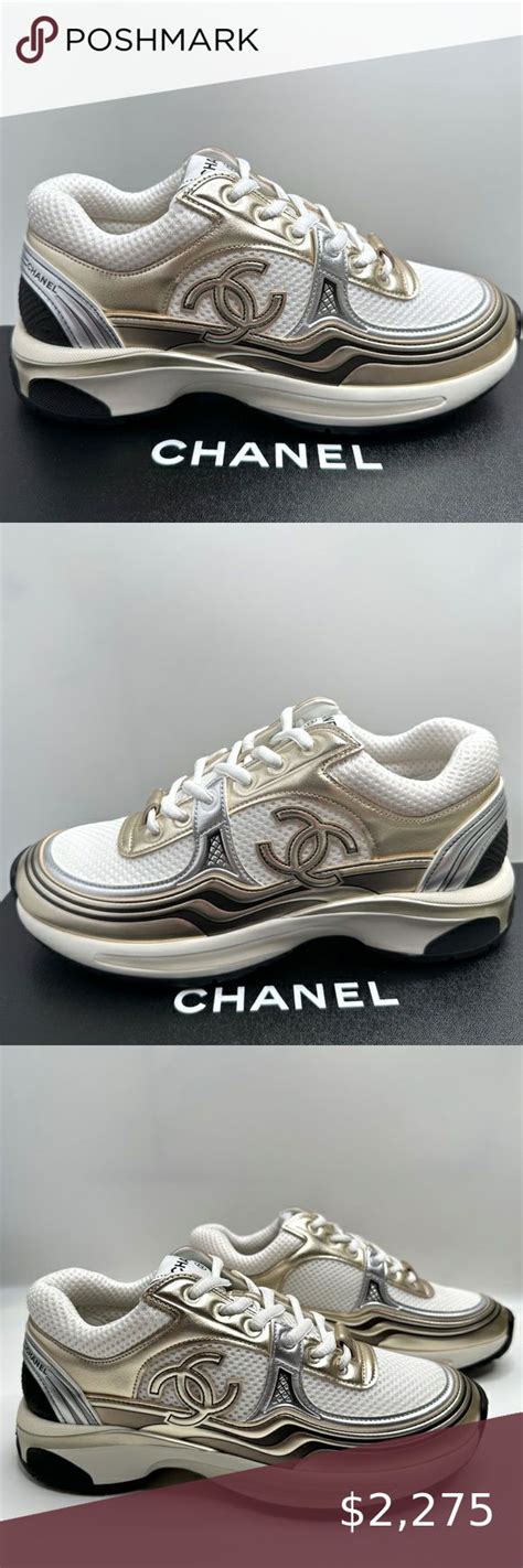 gold chanel runners|chanel runners black and white.